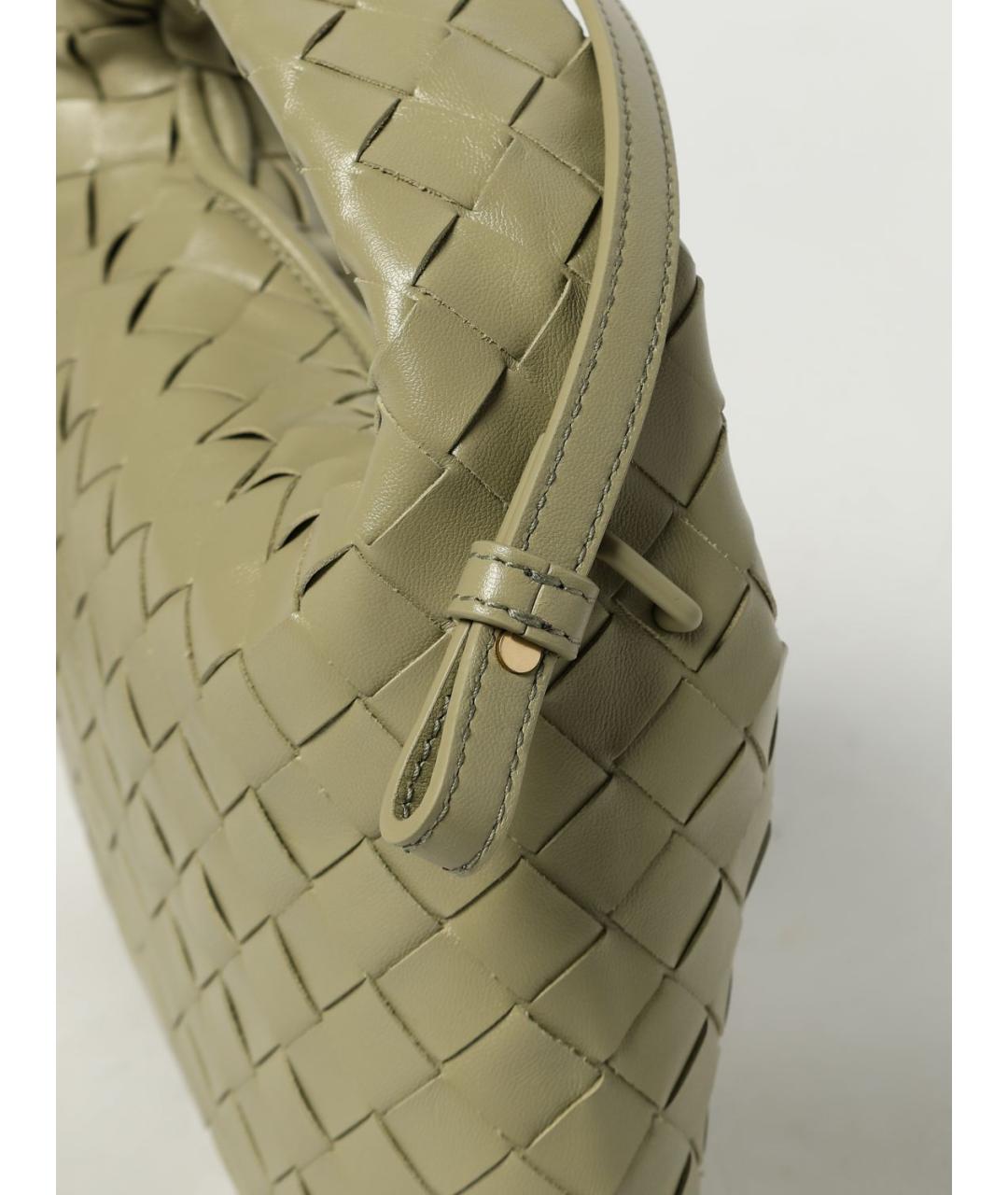 BOTTEGA VENETA Бежевая кожаная сумка с короткими ручками, фото 3