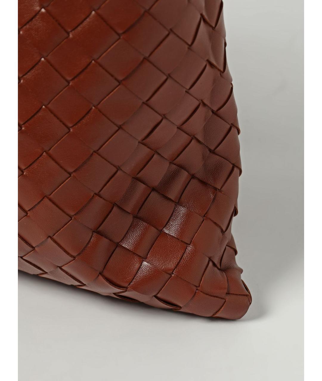 BOTTEGA VENETA Коричневая кожаная сумка через плечо, фото 3