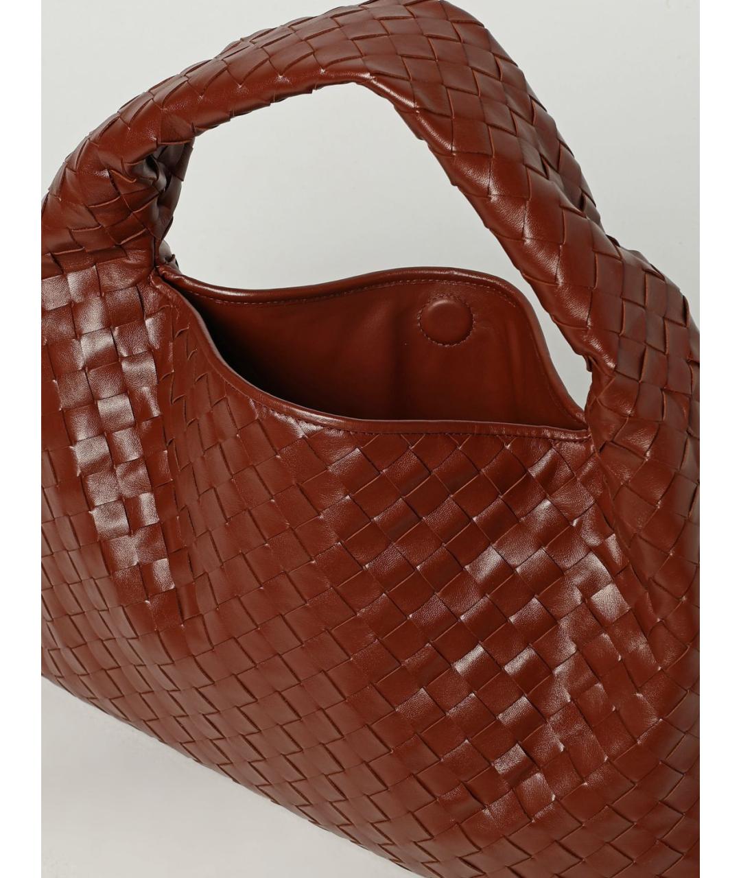 BOTTEGA VENETA Коричневая кожаная сумка через плечо, фото 5