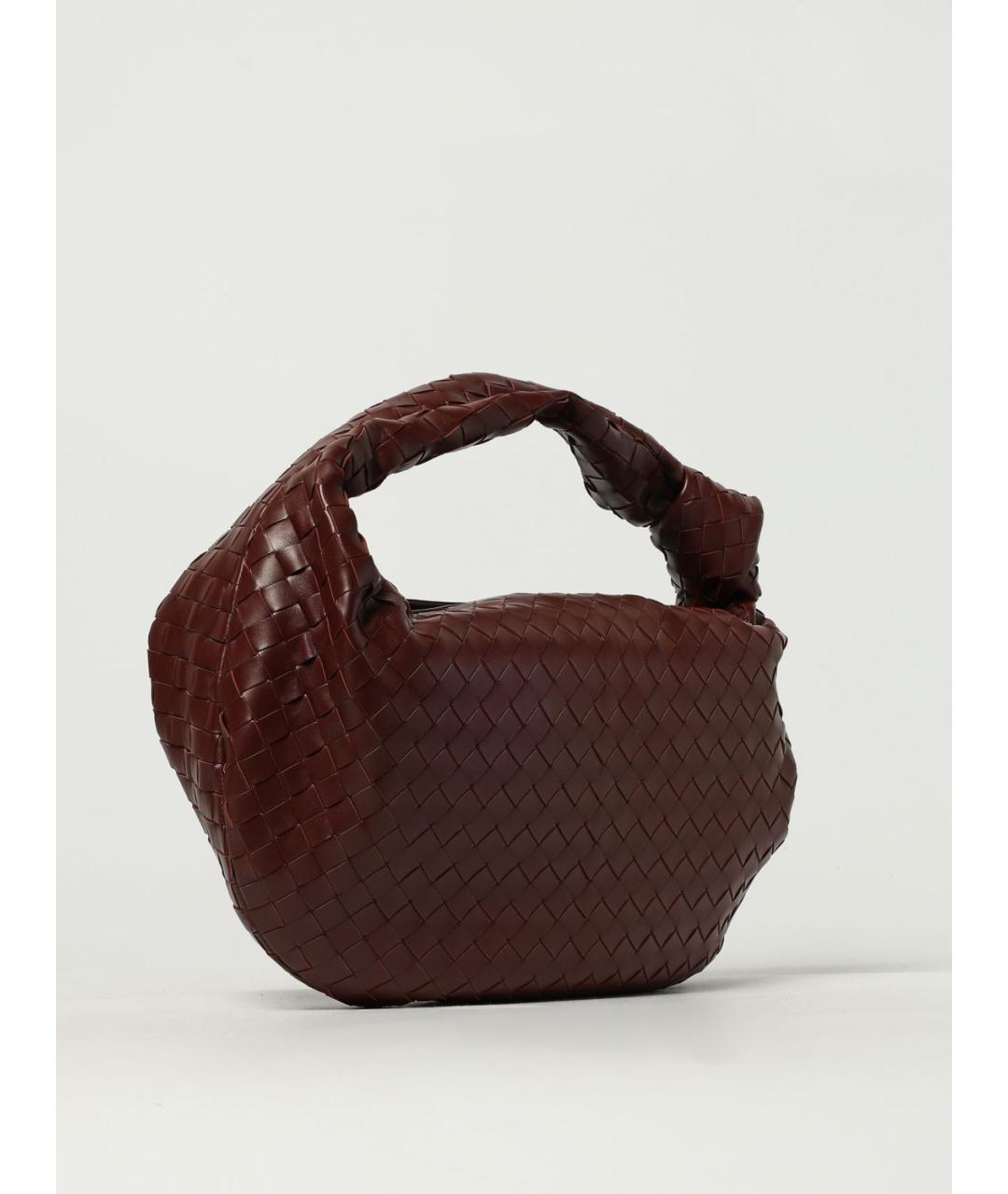 BOTTEGA VENETA Бордовая кожаная сумка с короткими ручками, фото 2