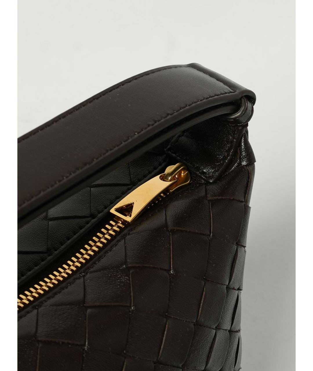 BOTTEGA VENETA Коричневая кожаная сумка с короткими ручками, фото 3