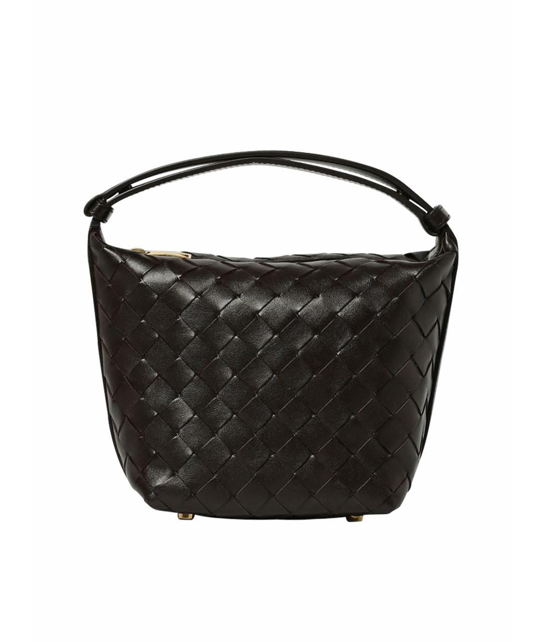BOTTEGA VENETA Коричневая кожаная сумка с короткими ручками, фото 1