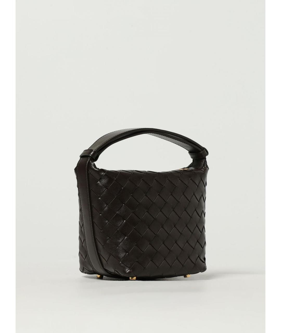 BOTTEGA VENETA Коричневая кожаная сумка с короткими ручками, фото 2