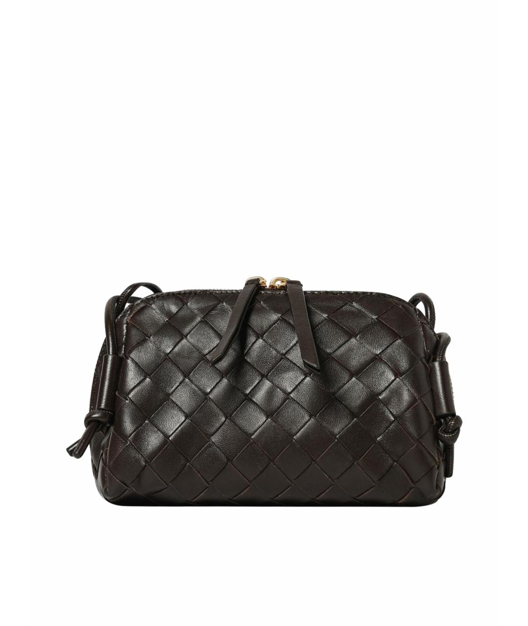 BOTTEGA VENETA Коричневая кожаная сумка через плечо, фото 1