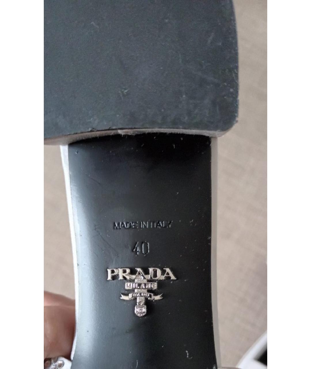 PRADA Серебряные мюли, фото 9