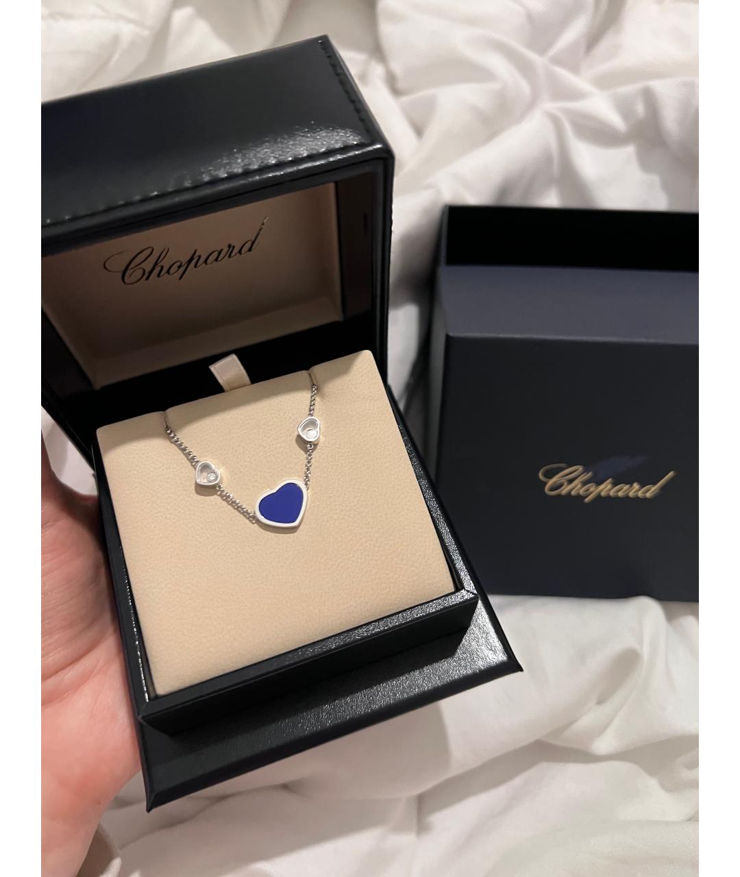 CHOPARD Синяя подвеска из белого золота, фото 3