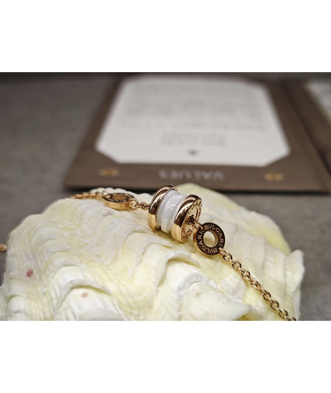 BVLGARI Белый браслет из розового золота, фото 3