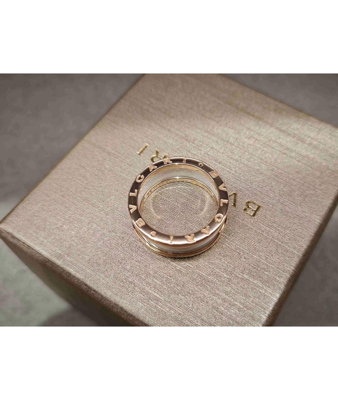 BVLGARI Белое кольцо из розового золота, фото 4