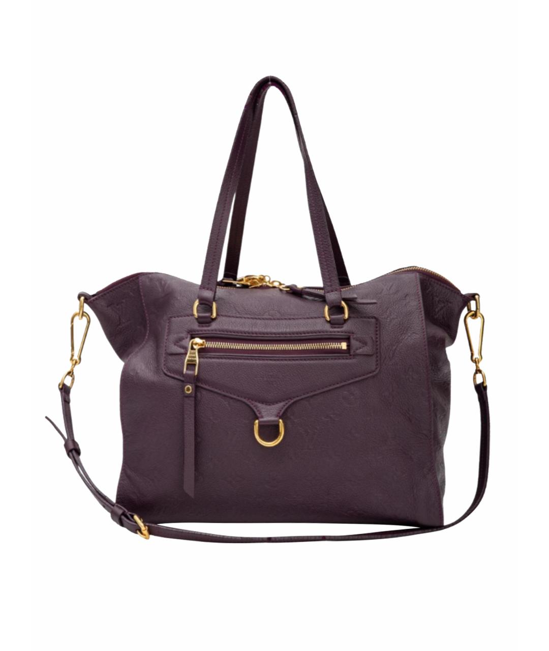 LOUIS VUITTON Фиолетовая кожаная сумка тоут, фото 1