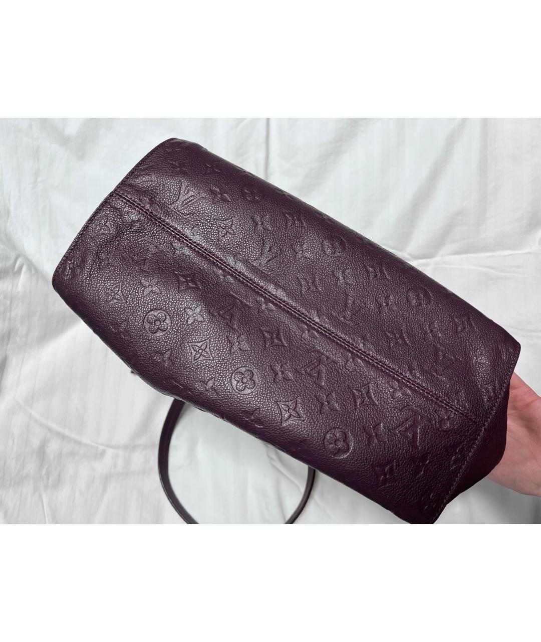 LOUIS VUITTON Фиолетовая кожаная сумка тоут, фото 7