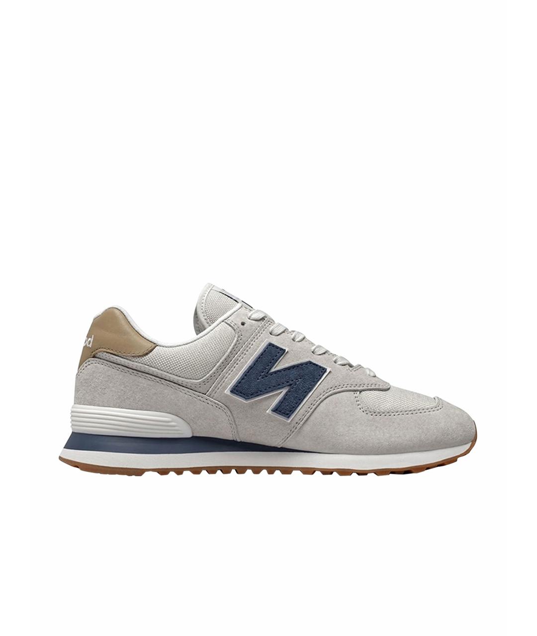 NEW BALANCE Серые низкие кроссовки / кеды, фото 1