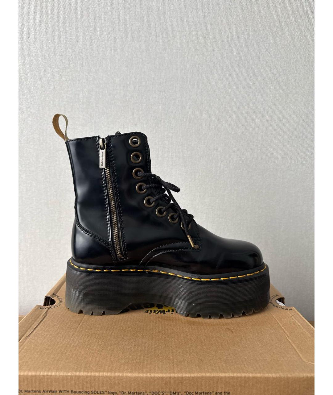 DR. MARTENS Черные ботинки из искусственной кожи, фото 6