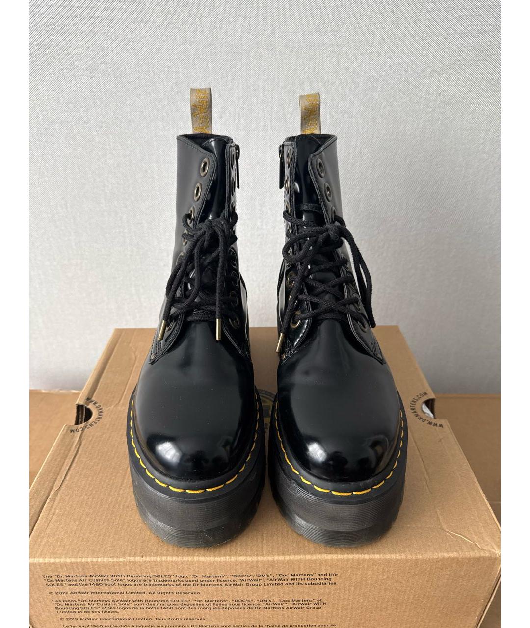 DR. MARTENS Черные ботинки из искусственной кожи, фото 2