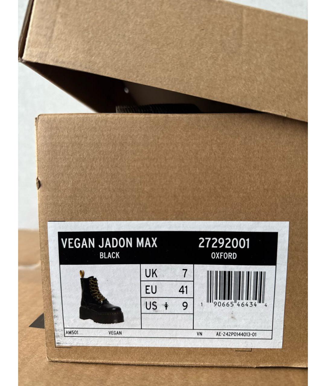 DR. MARTENS Черные ботинки из искусственной кожи, фото 5