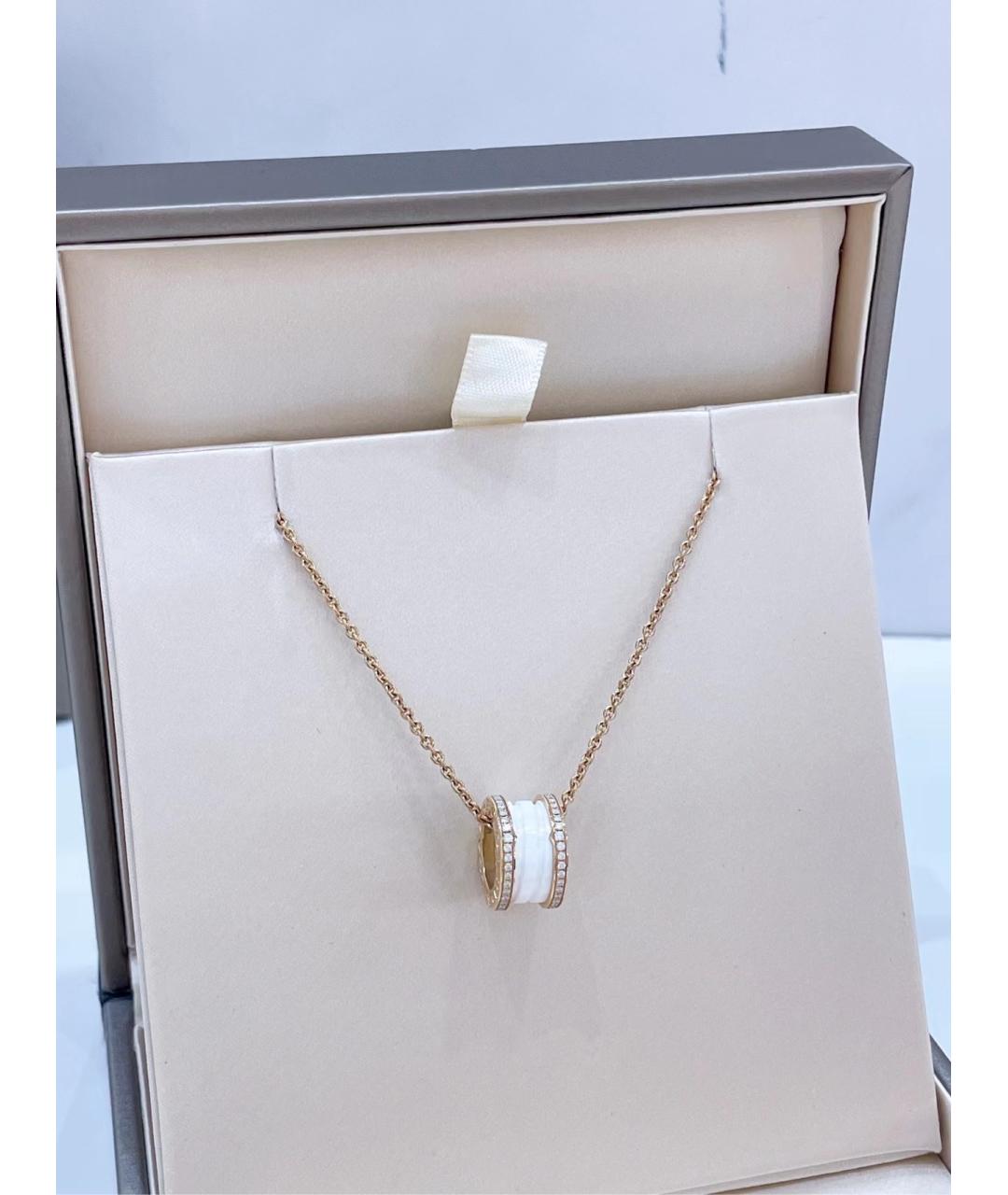 BVLGARI Белое колье из розового золота, фото 2