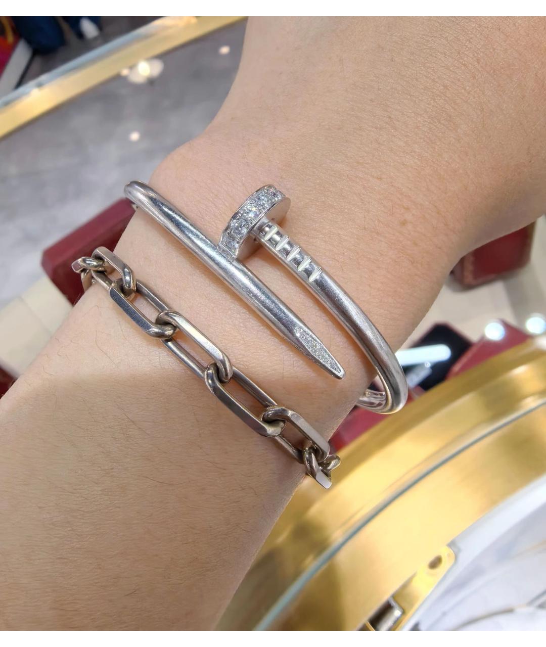 CARTIER Серебрянный браслет из белого золота, фото 6