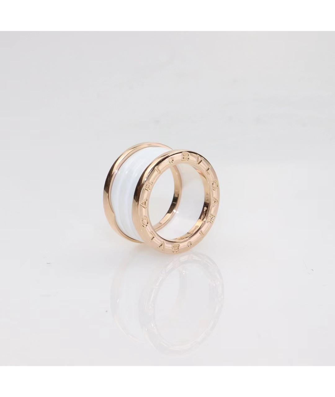 BVLGARI Белое кольцо из розового золота, фото 4