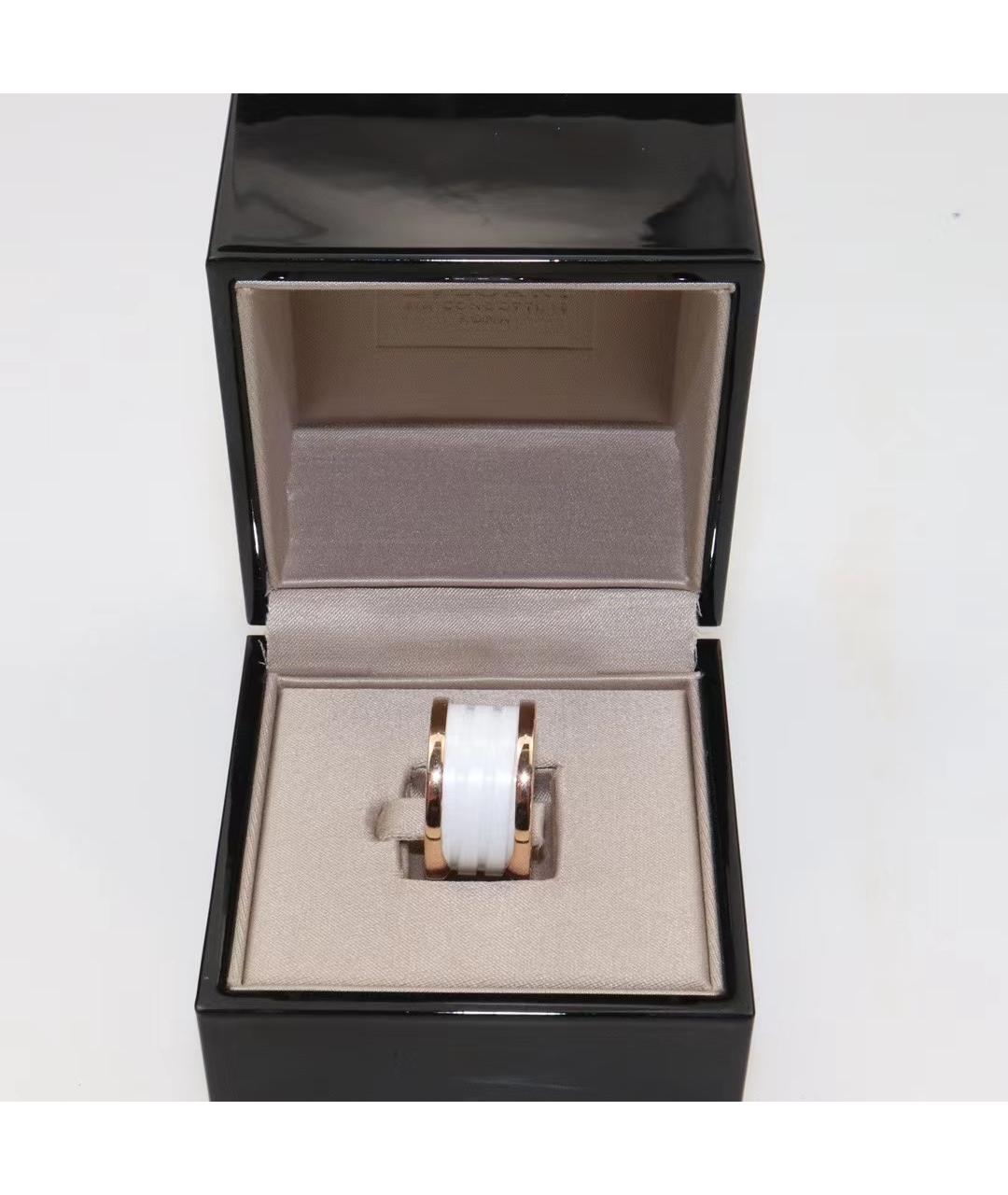 BVLGARI Белое кольцо из розового золота, фото 5