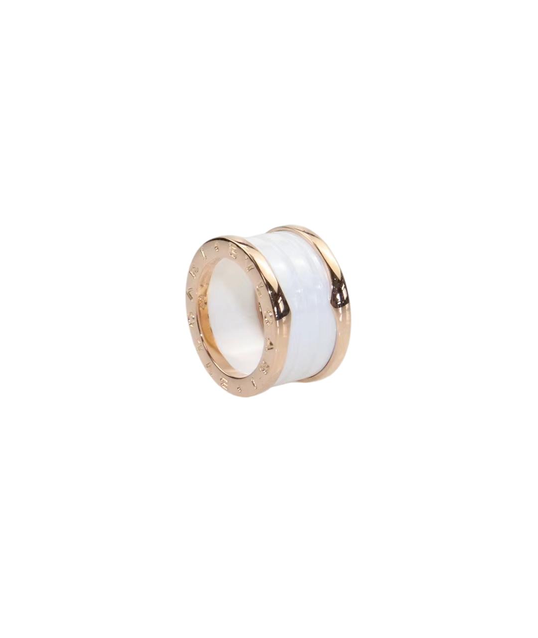 BVLGARI Белое кольцо из розового золота, фото 1