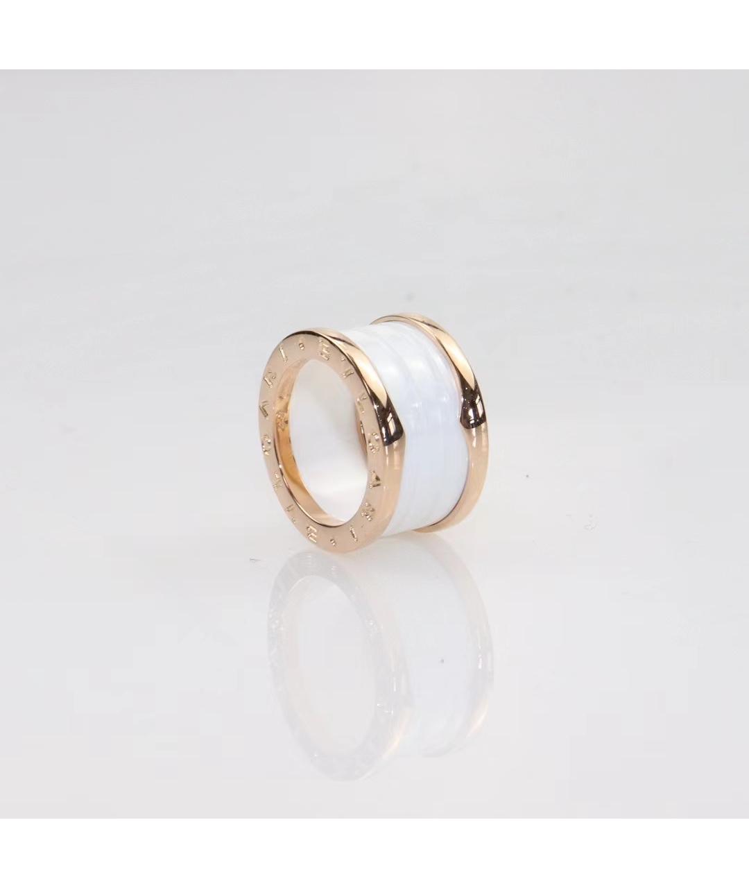 BVLGARI Белое кольцо из розового золота, фото 2