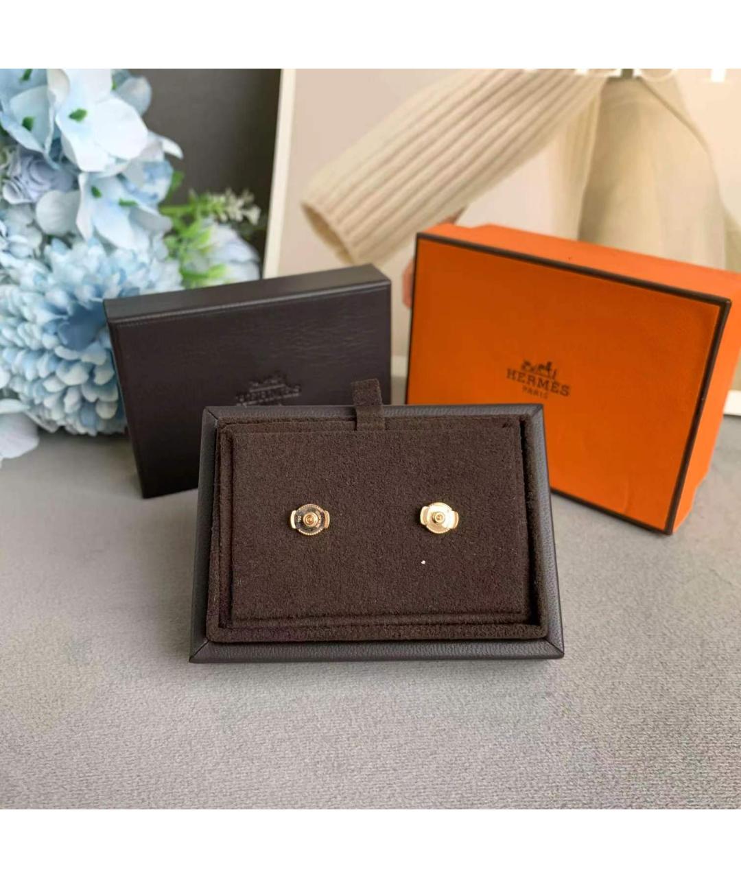 HERMES Золотые серьги из розового золота, фото 3