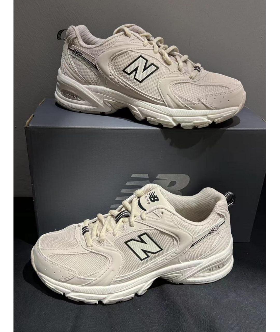 NEW BALANCE Бежевые низкие кроссовки / кеды, фото 5