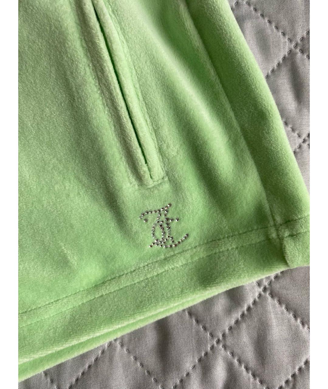 JUICY COUTURE Салатовые полиэстеровые шорты, фото 6