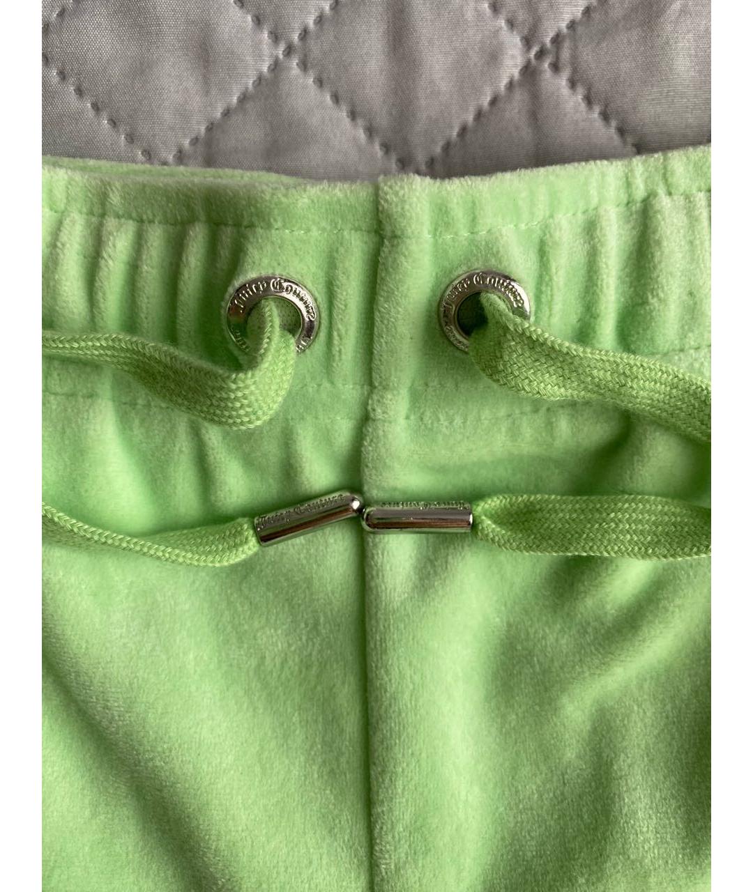 JUICY COUTURE Салатовые полиэстеровые шорты, фото 4