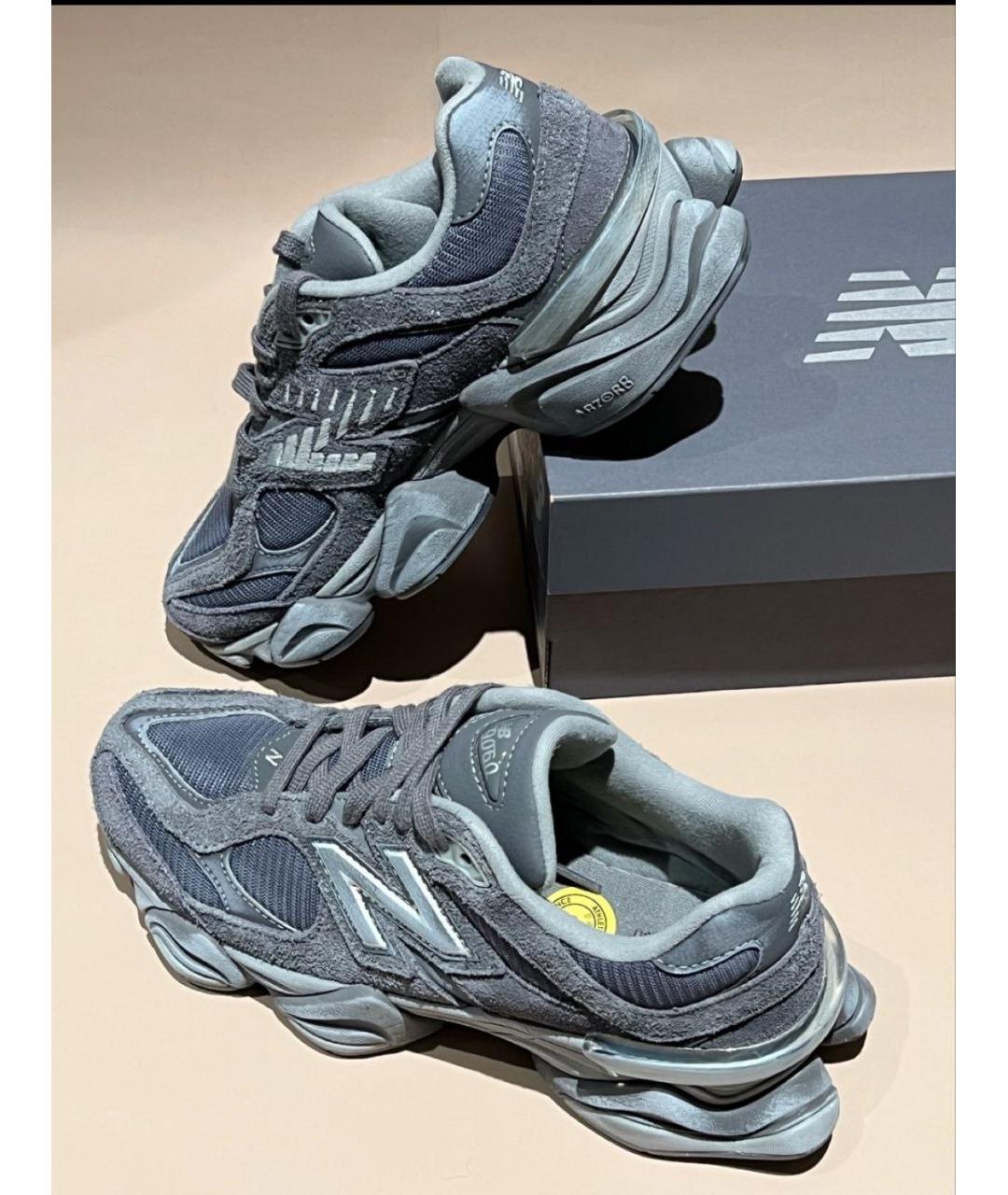 NEW BALANCE Антрацитовые бархатные кроссовки, фото 7