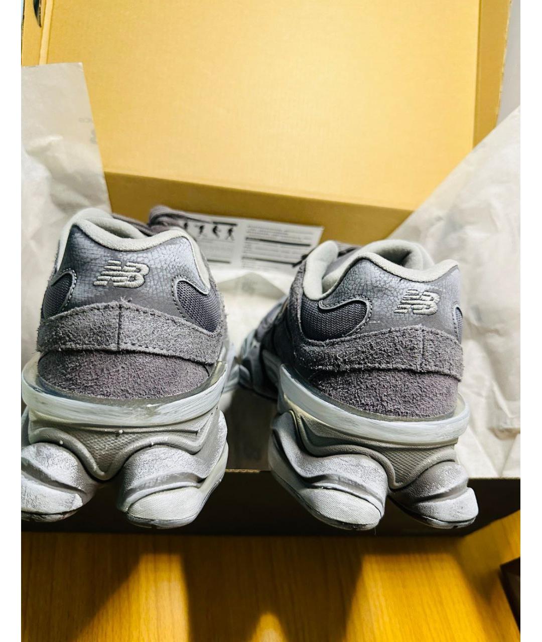 NEW BALANCE Антрацитовые бархатные кроссовки, фото 4