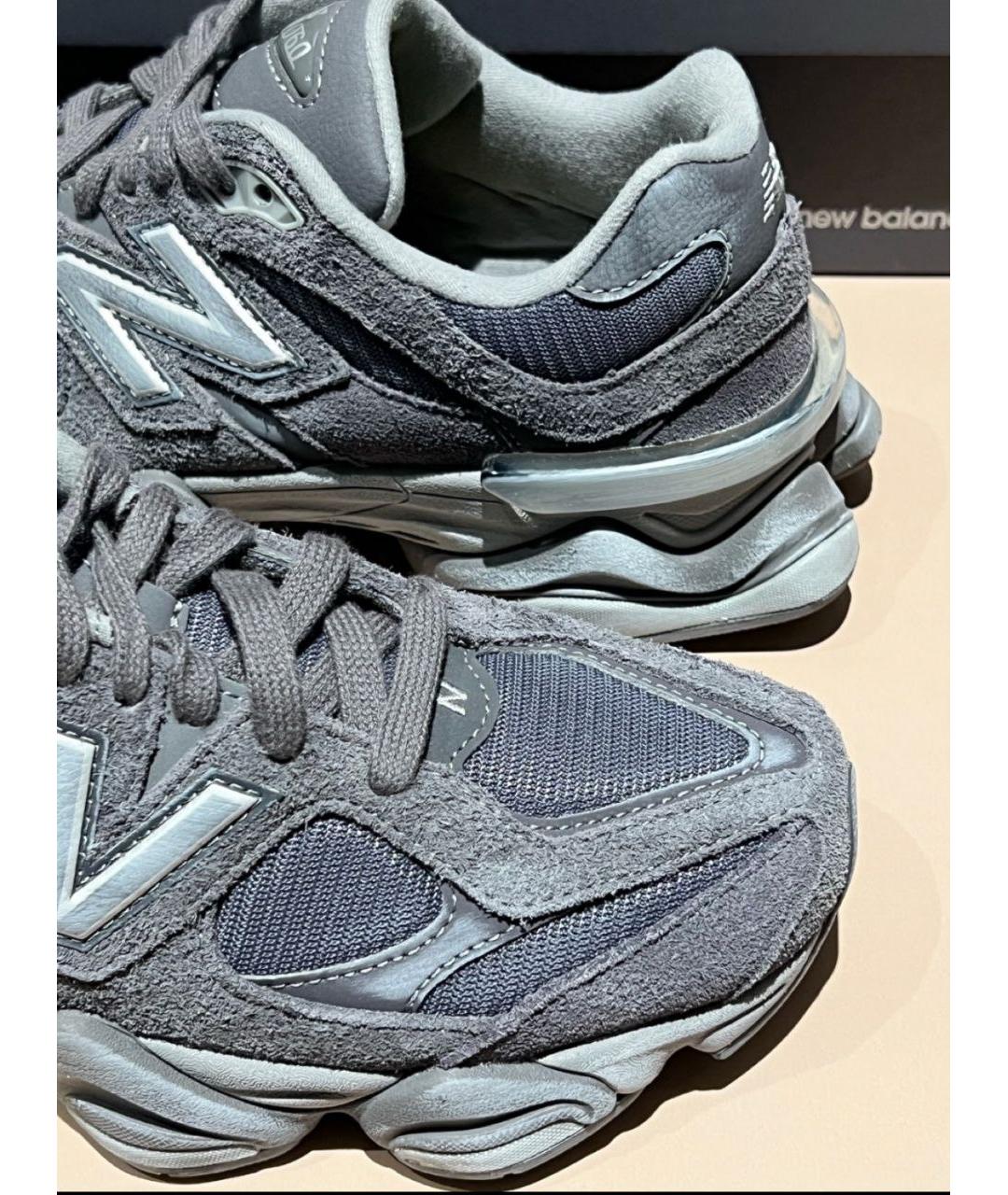 NEW BALANCE Антрацитовые бархатные кроссовки, фото 6