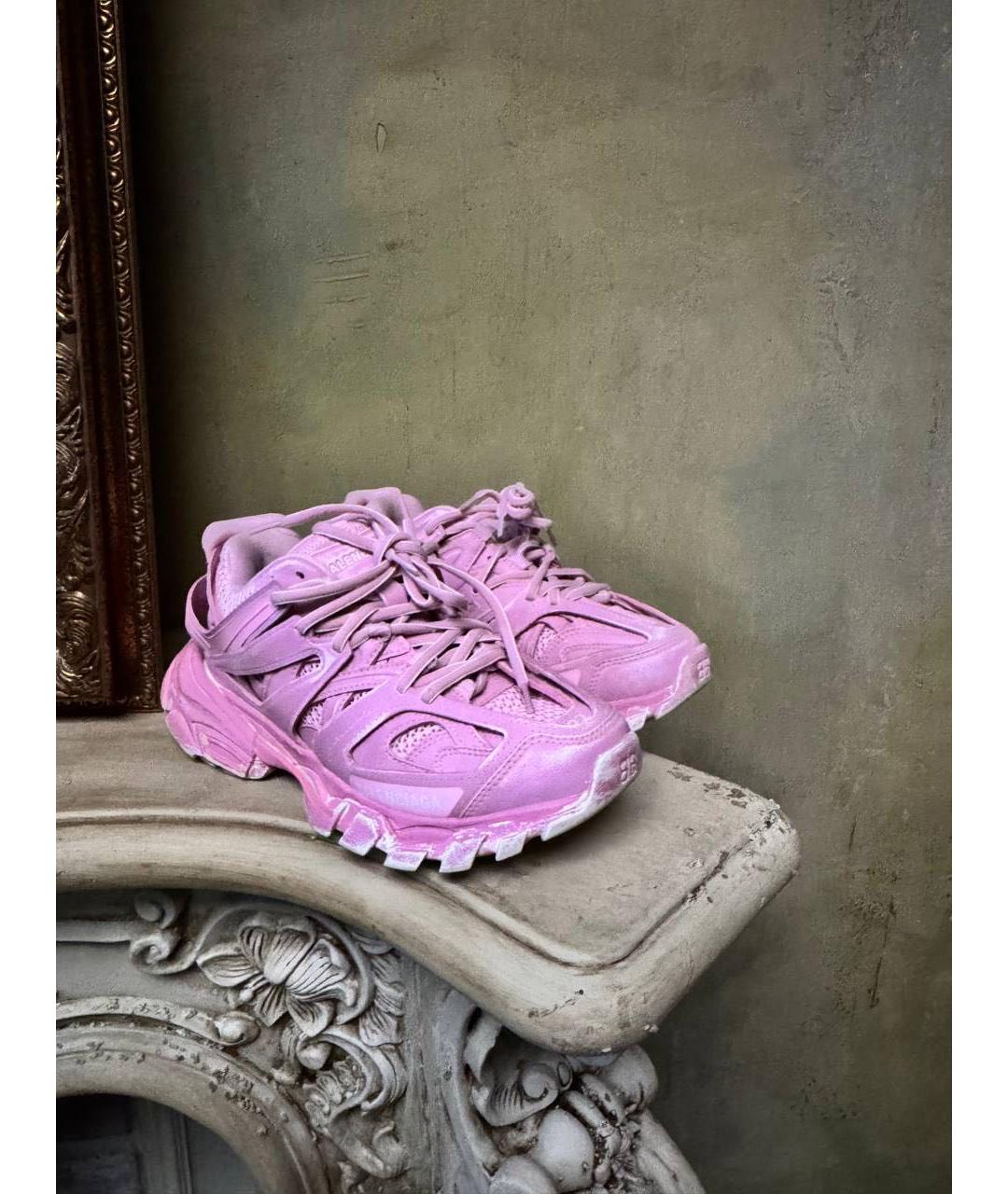 BALENCIAGA Розовые замшевые кроссовки, фото 2