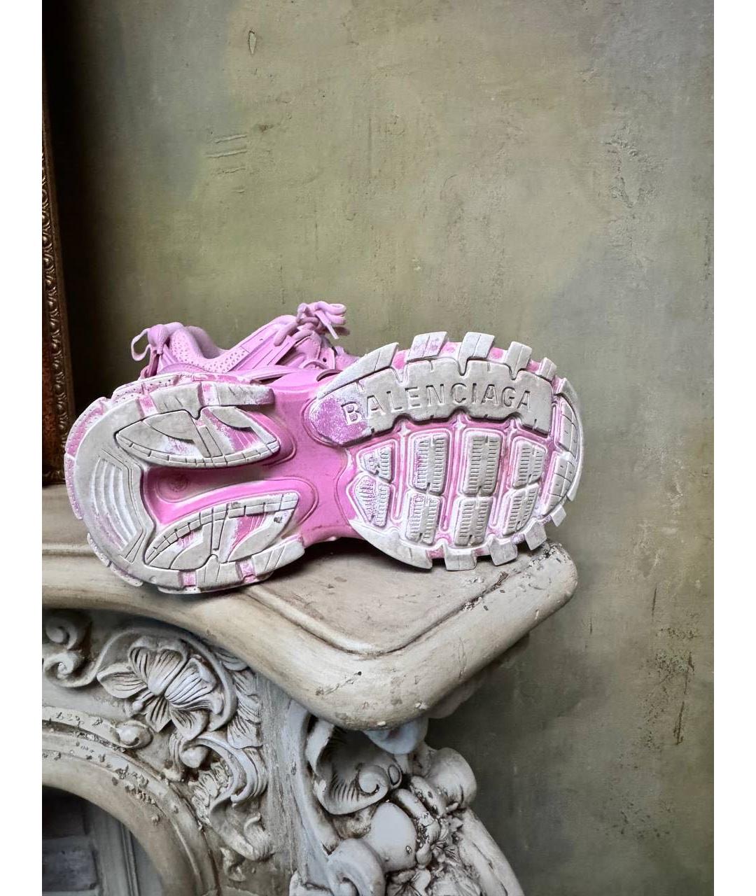 BALENCIAGA Розовые замшевые кроссовки, фото 4