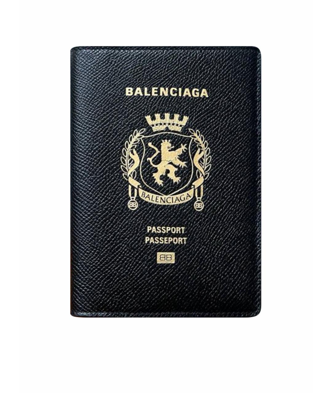 BALENCIAGA Черный кожаный кардхолдер, фото 1