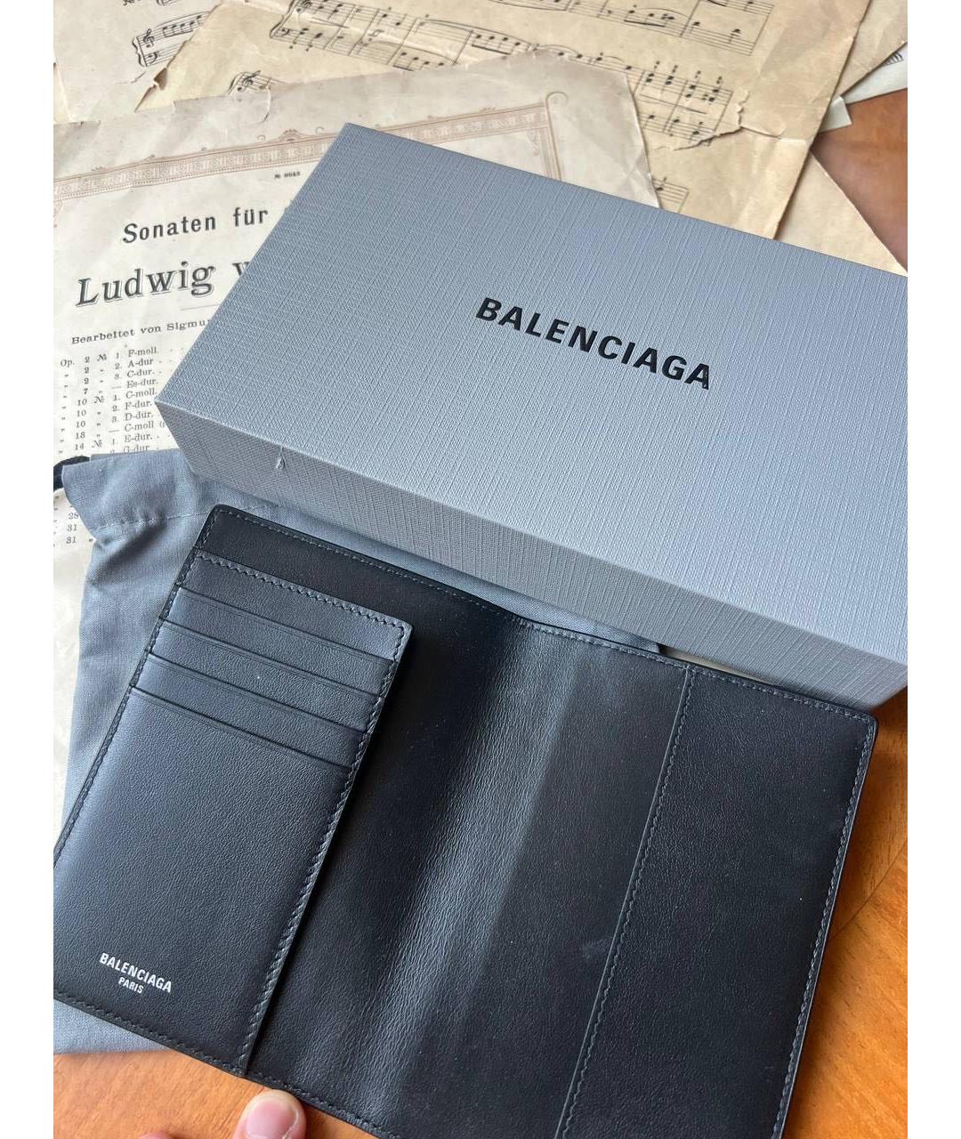 BALENCIAGA Черный кожаный кардхолдер, фото 2
