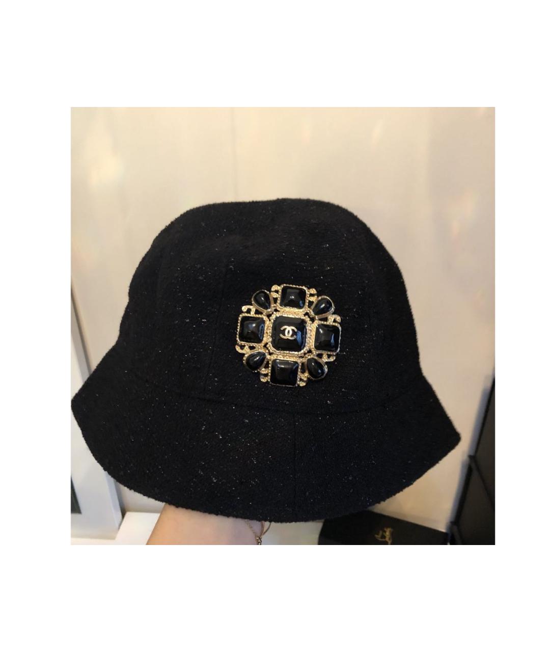 CHANEL Черная шерстяная шляпа, фото 7