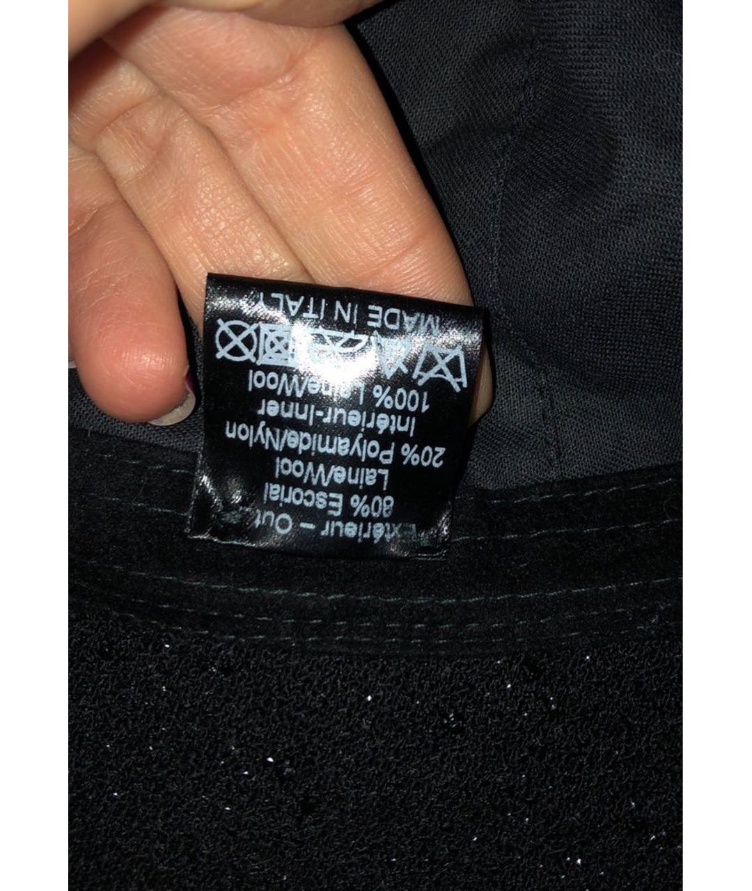 CHANEL Черная шерстяная шляпа, фото 4