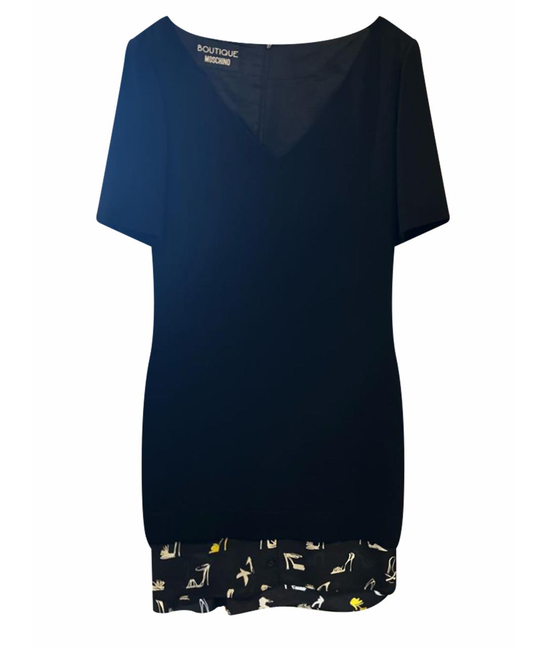 BOUTIQUE MOSCHINO Черное повседневное платье, фото 1