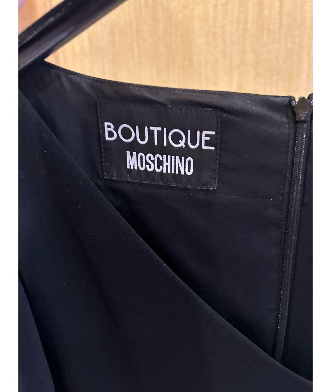 BOUTIQUE MOSCHINO Черное повседневное платье, фото 5
