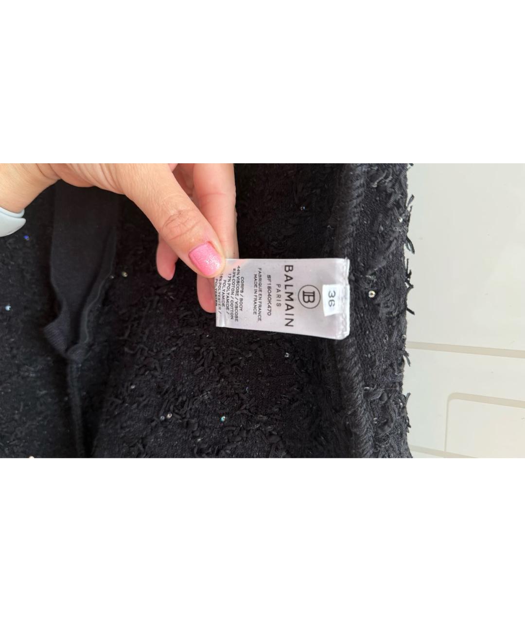 BALMAIN Черные вискозные шорты, фото 5