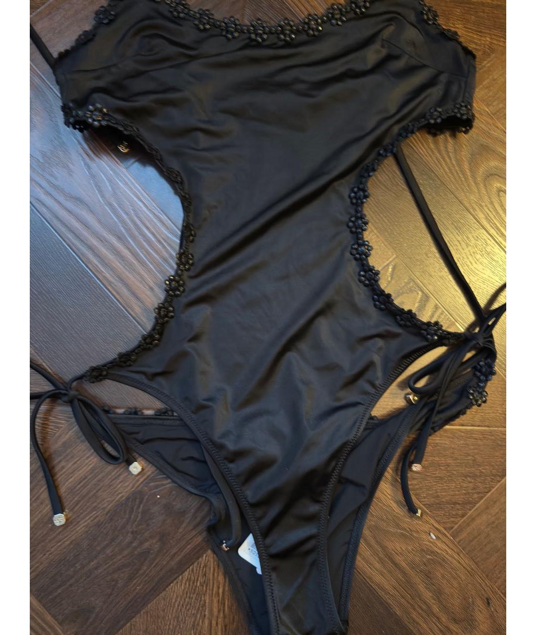 AGENT PROVOCATEUR Черный хлопко-эластановый купальник, фото 2