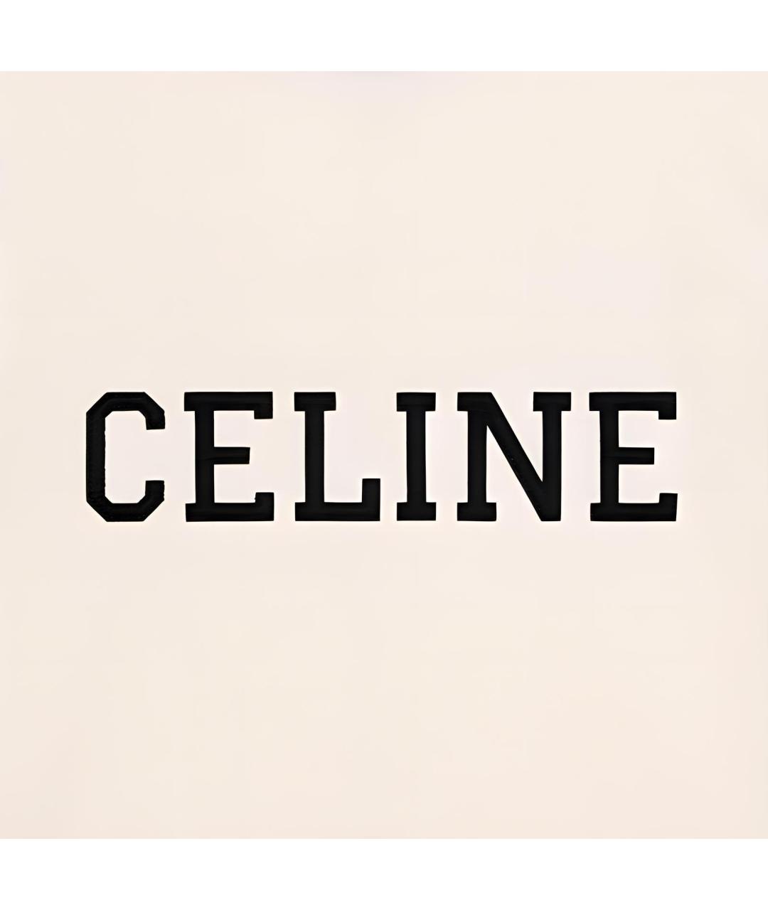 CELINE Бежевая хлопковая футболка, фото 7