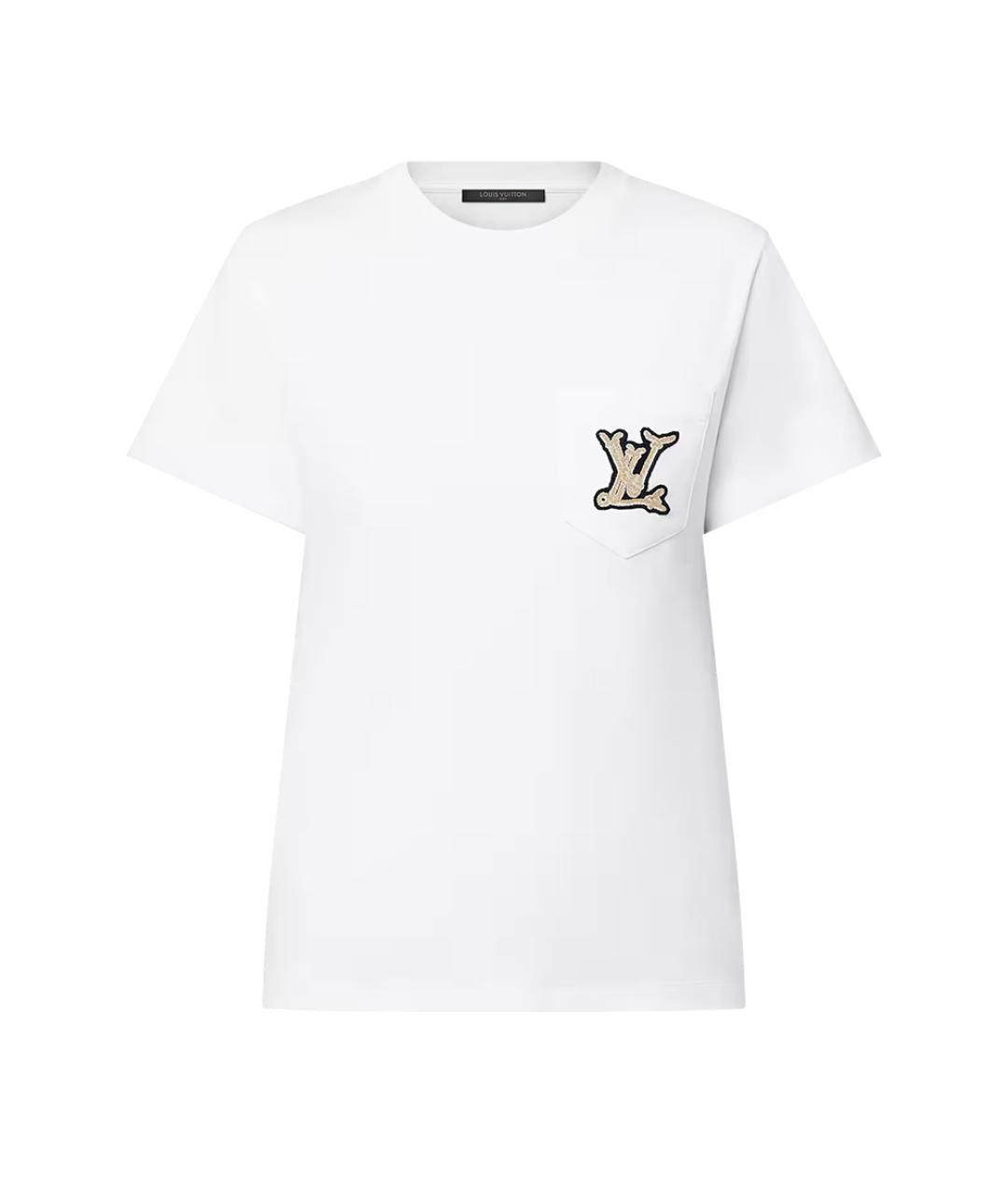 LOUIS VUITTON Белая хлопковая футболка, фото 1