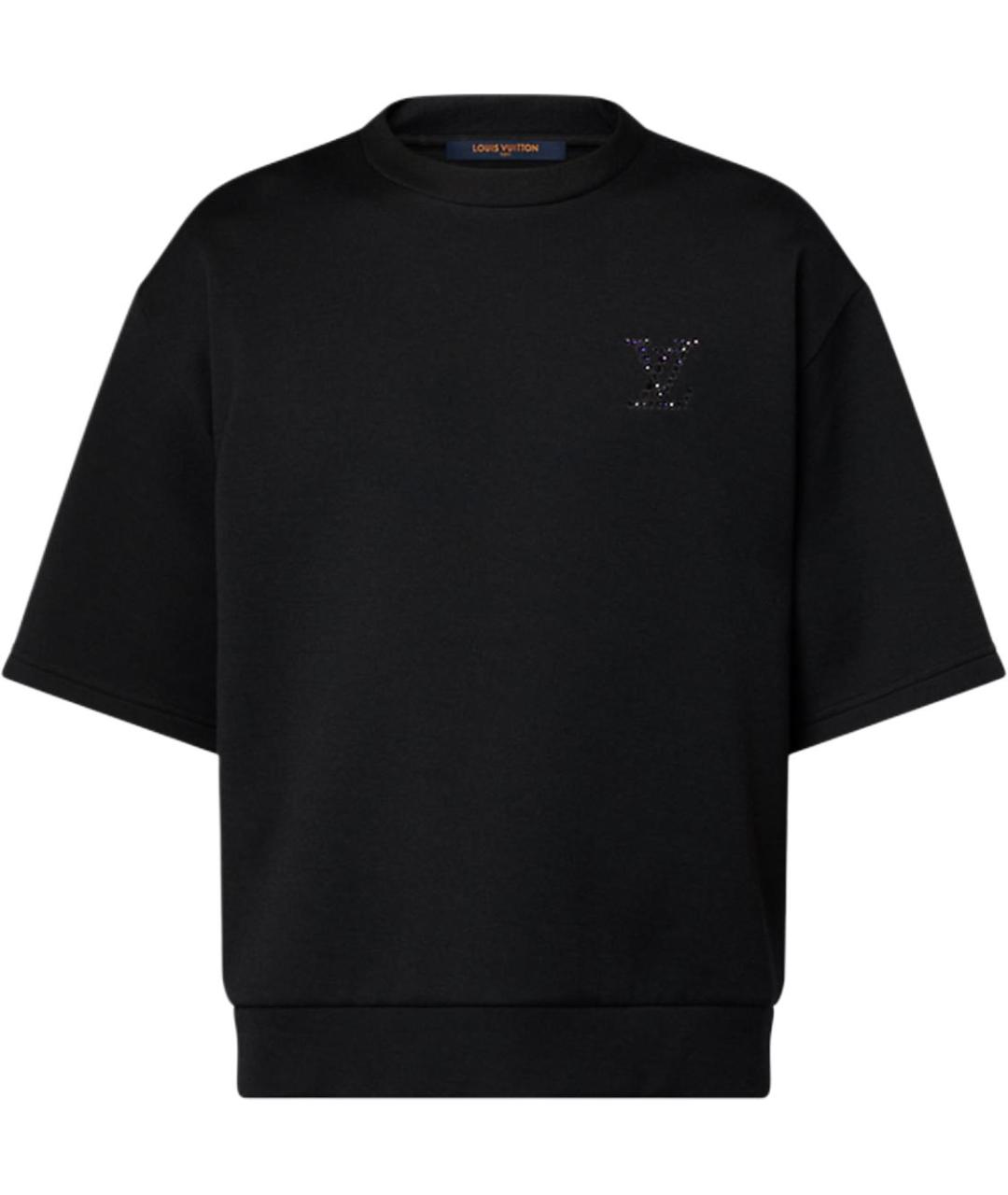 LOUIS VUITTON Черная хлопковая футболка, фото 1