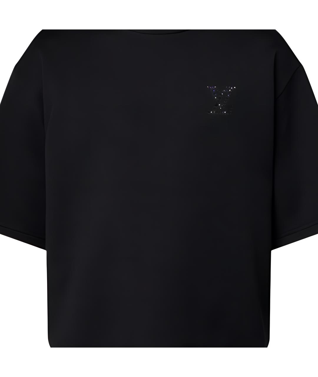 LOUIS VUITTON Черная хлопковая футболка, фото 2