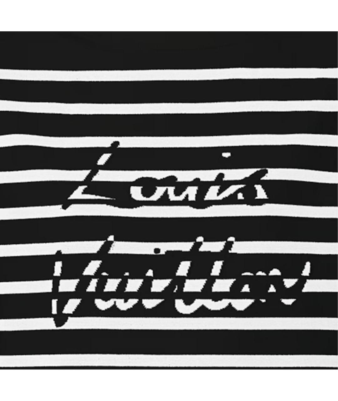 LOUIS VUITTON Черная хлопковая футболка, фото 4