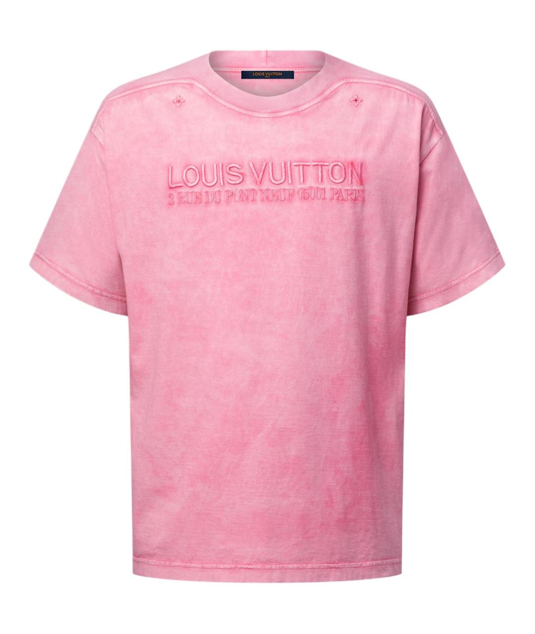 LOUIS VUITTON Розовая хлопковая футболка, фото 1