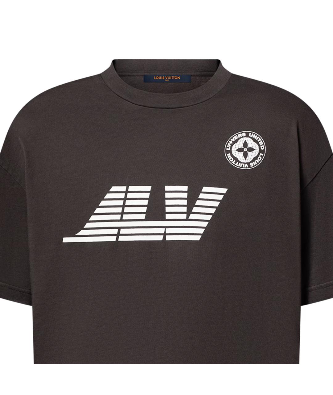 LOUIS VUITTON Коричневая футболка, фото 5