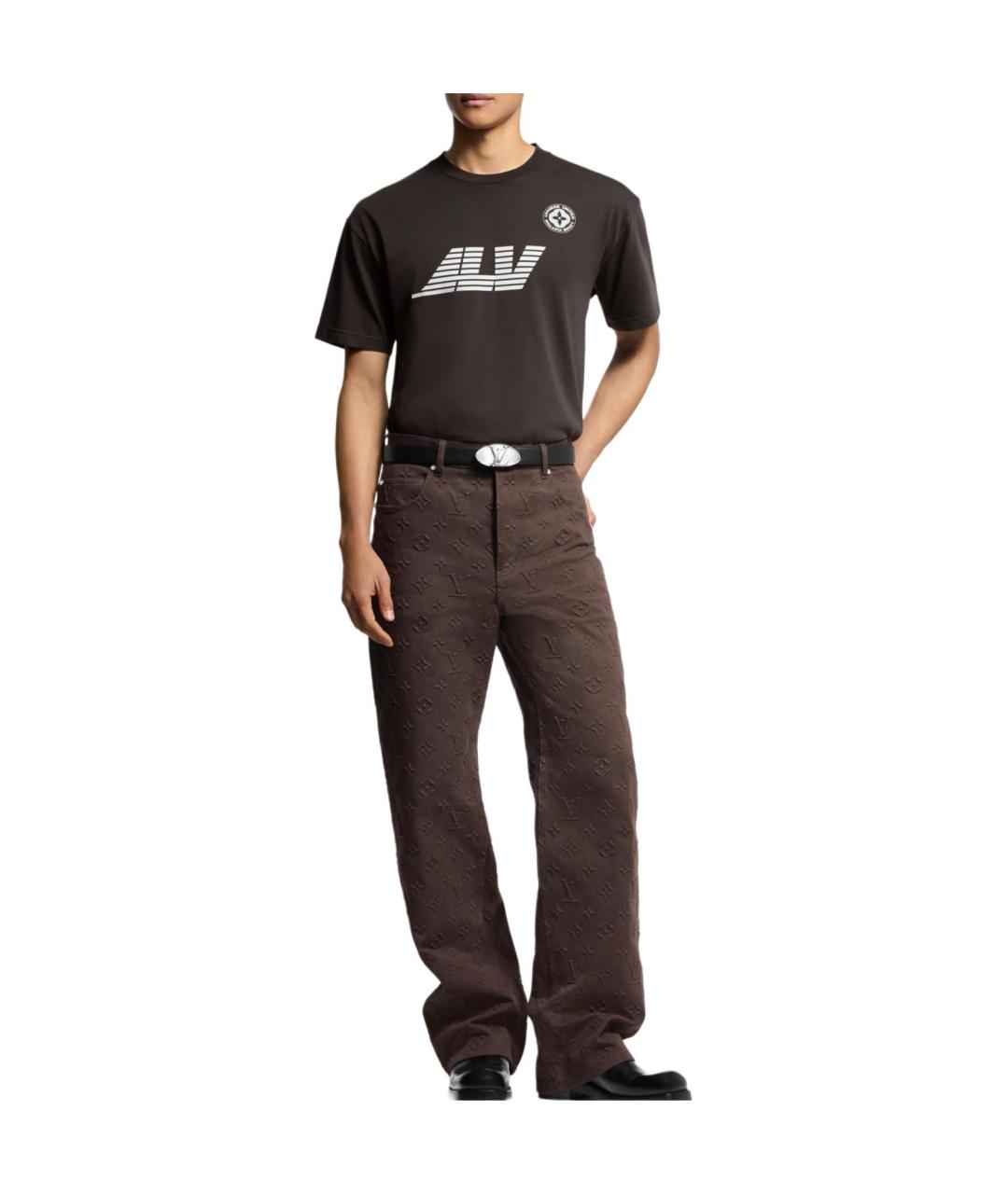 LOUIS VUITTON Коричневая футболка, фото 2