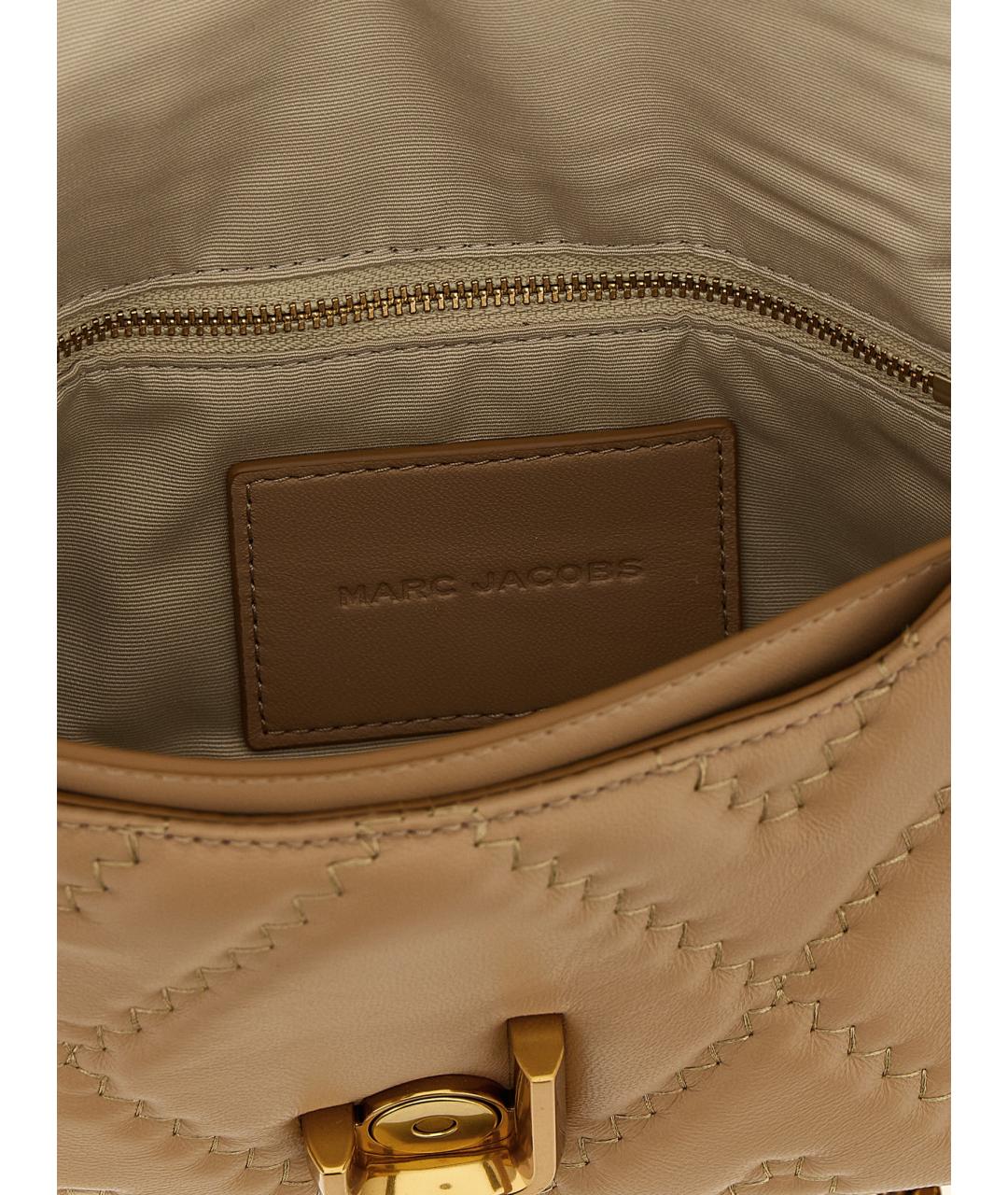 MARC JACOBS Бежевая кожаная сумка через плечо, фото 4